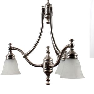 Chairish Pasquale Brushed Metal 3-Lamp Chandelier